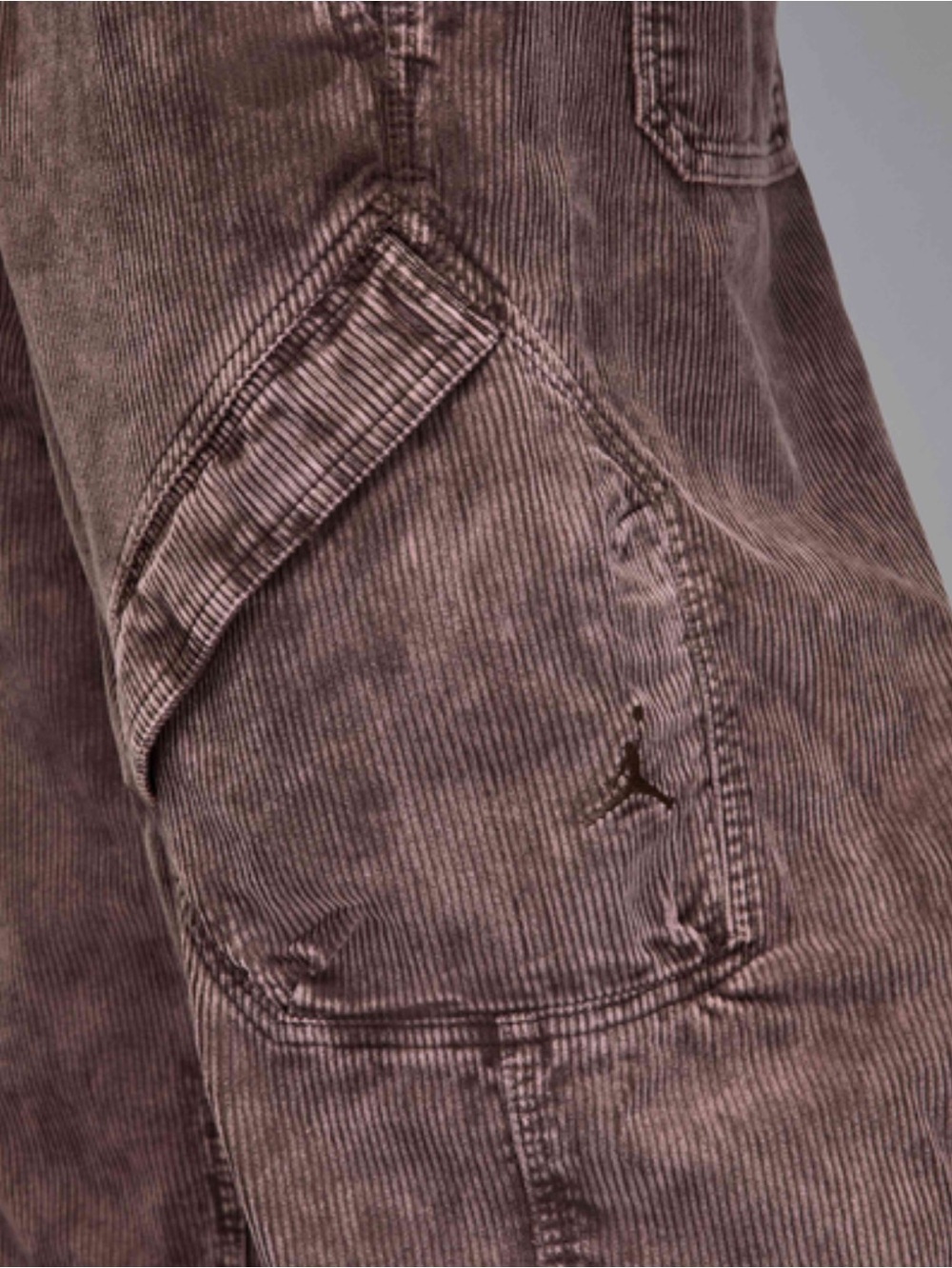 Jordan Flight Chicago Men's Corduroy Cargo Pants Barogue Brown Size Large - Picture 3 of 8